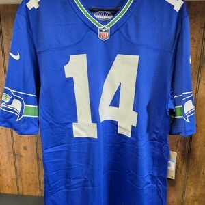 MEN'S SEATTLE SEAHAWKS DK Metcalf #14 Blue Stitched Retro Jersey
